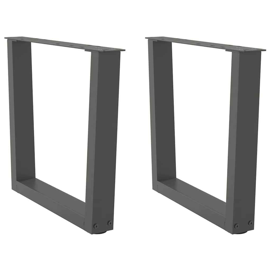 vidaXL Picioare pentru măsuță de cafea în formă de V, 2 buc., antracit, 50x(42-43,3) cm, oțel