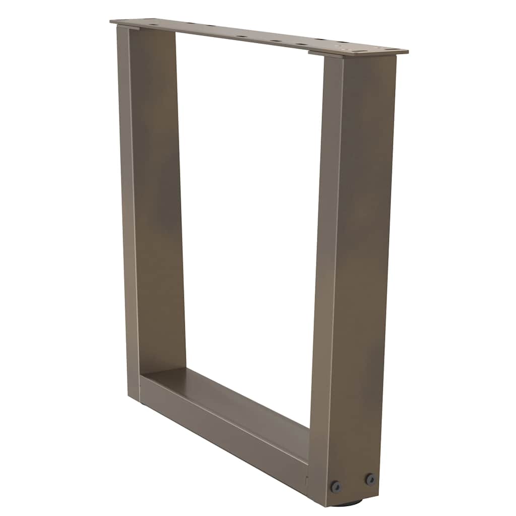 vidaXL Picioare pentru măsuță de cafea în formă de V, 2 buc., oțel natural, 50x(42-43,3) cm
