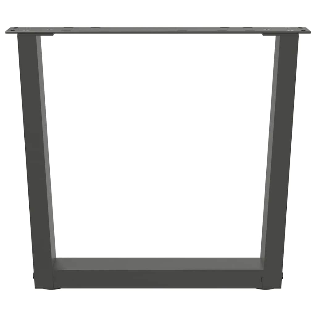vidaXL Picioare pentru măsuță de cafea în formă de V, 2 buc., antracit, 60x(42-43,3) cm, oțel