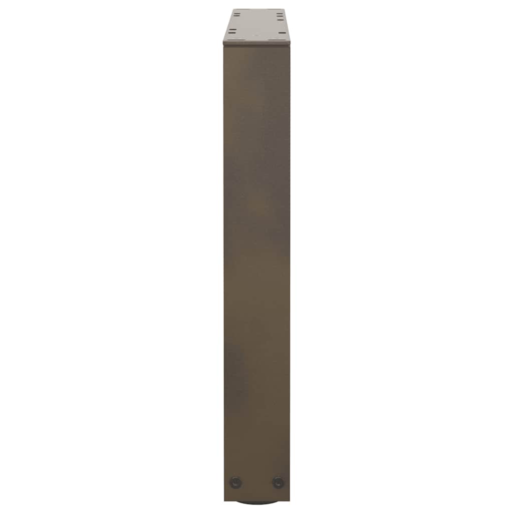 vidaXL Picioare pentru măsuță de cafea în formă de V, 2 buc., oțel natural, 60 x (42-43,3) cm