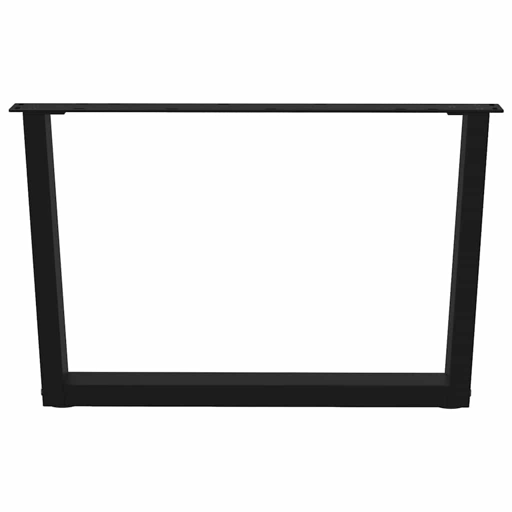 vidaXL Picioare pentru măsuță de cafea în formă de V, 2 buc., negru, 70x(42-43,3) cm, oțel