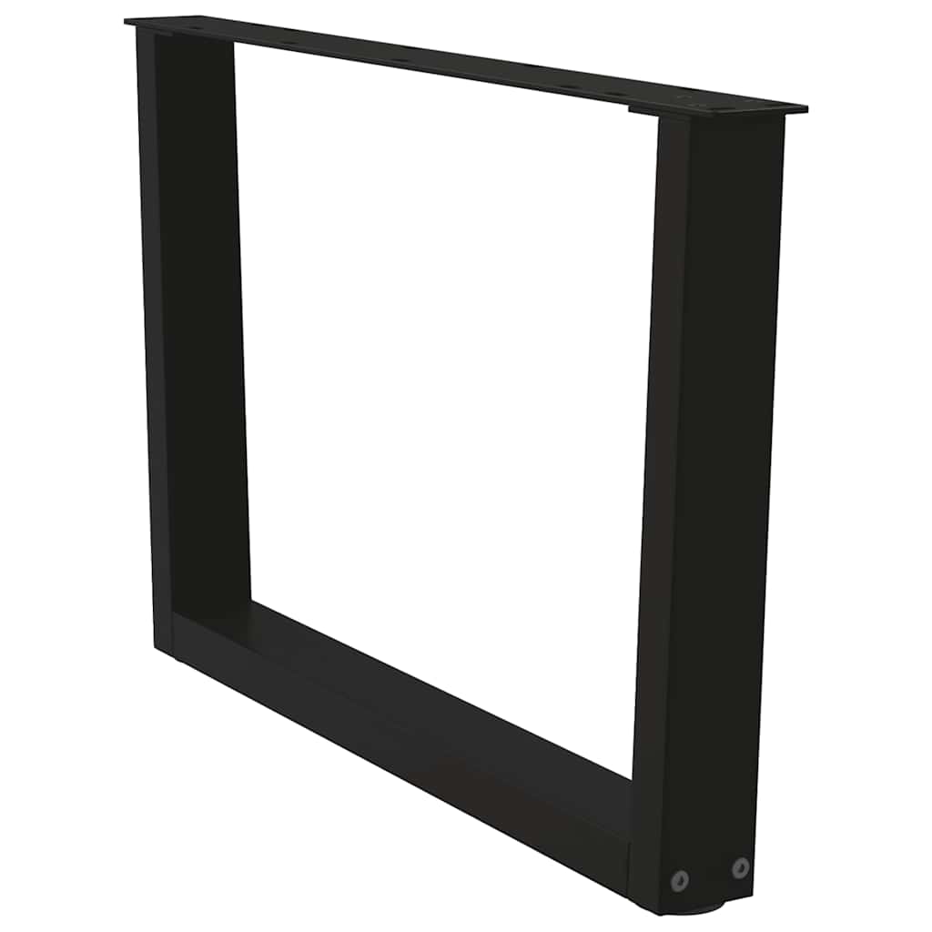 vidaXL Picioare pentru măsuță de cafea în formă de V, 2 buc., negru, 70x(42-43,3) cm, oțel