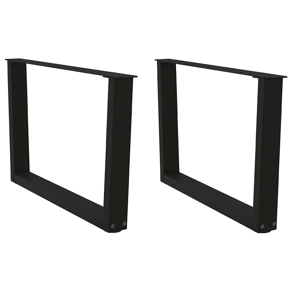 vidaXL Picioare pentru măsuță de cafea în formă de V, 2 buc., negru, 70x(42-43,3) cm, oțel