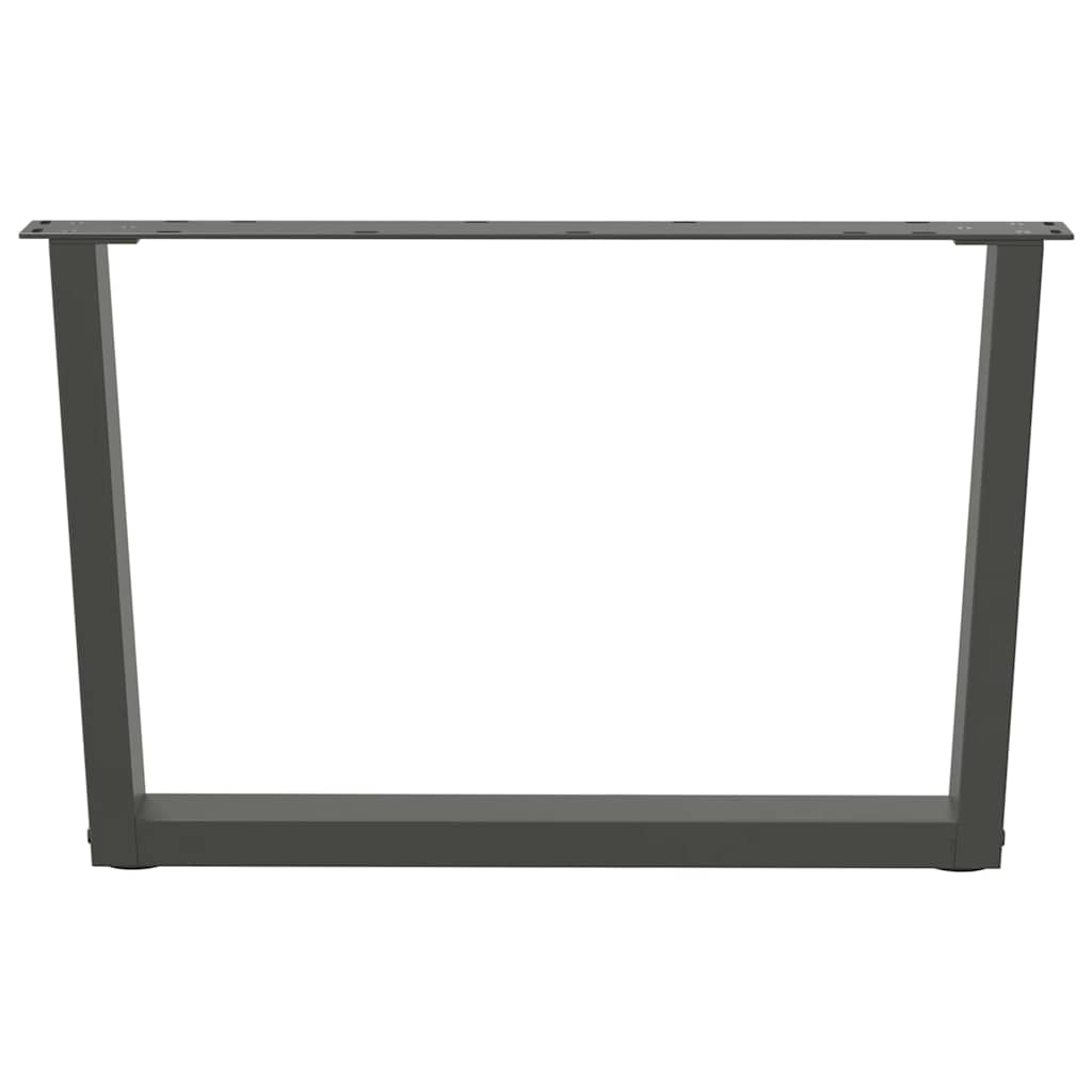 vidaXL Picioare pentru măsuță de cafea în formă de V, 2 buc., antracit, 70x(42-43,3) cm, oțel