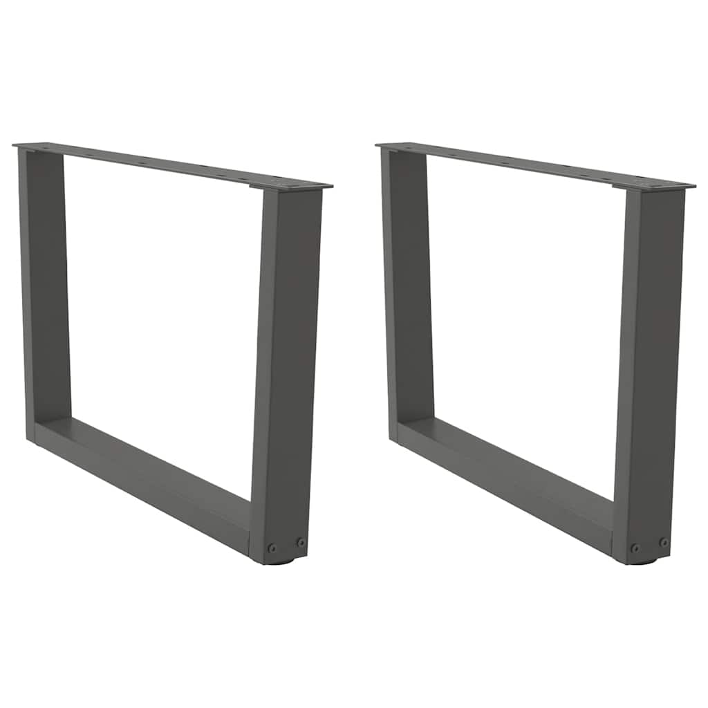 vidaXL Picioare pentru măsuță de cafea în formă de V, 2 buc., antracit, 70x(42-43,3) cm, oțel