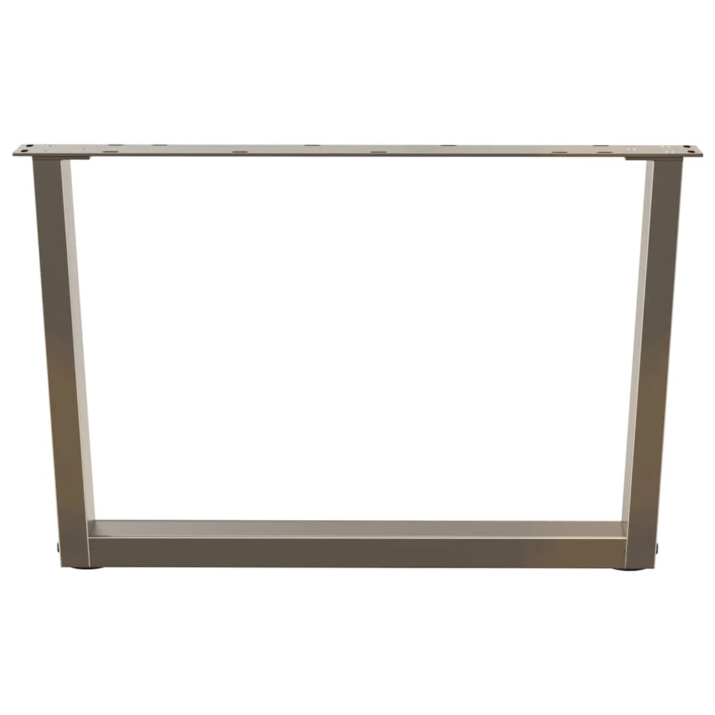 vidaXL Picioare pentru măsuță de cafea în formă de V, 2 buc., oțel natural, 70x(42-43,3) cm