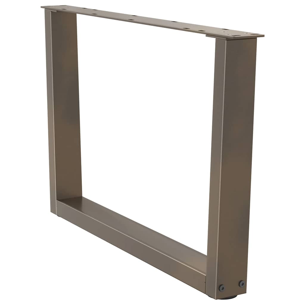 vidaXL Picioare pentru măsuță de cafea în formă de V, 2 buc., oțel natural, 70x(42-43,3) cm