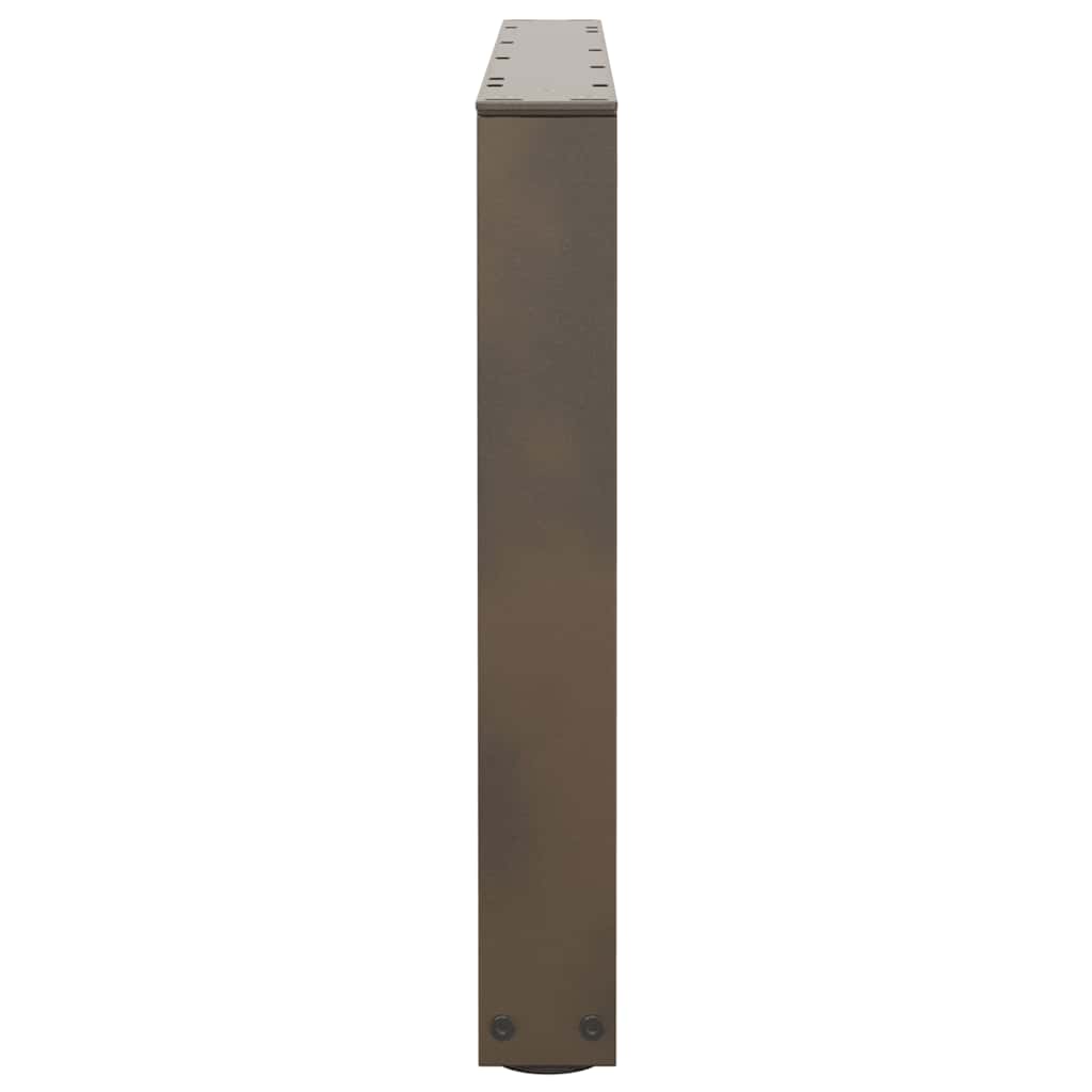 vidaXL Picioare pentru măsuță de cafea în formă de V, 2 buc., oțel natural, 70x(42-43,3) cm