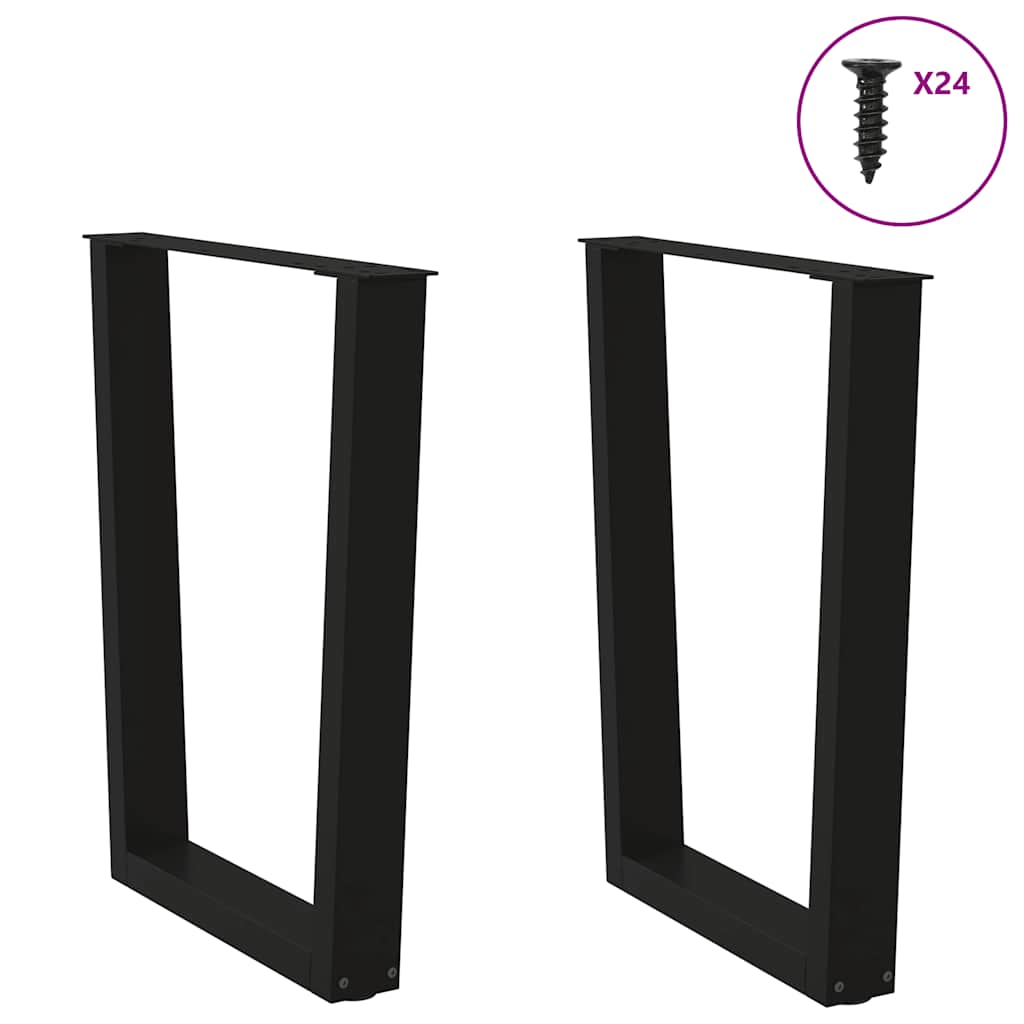 vidaXL Picioare de masă în formă de V, 2 buc., negru, 60 x (72-73,3) cm, oțel vidaXL Picioare de masă în formă de V, 2 buc., negru, 60 x (72-73,3) cm, oțel