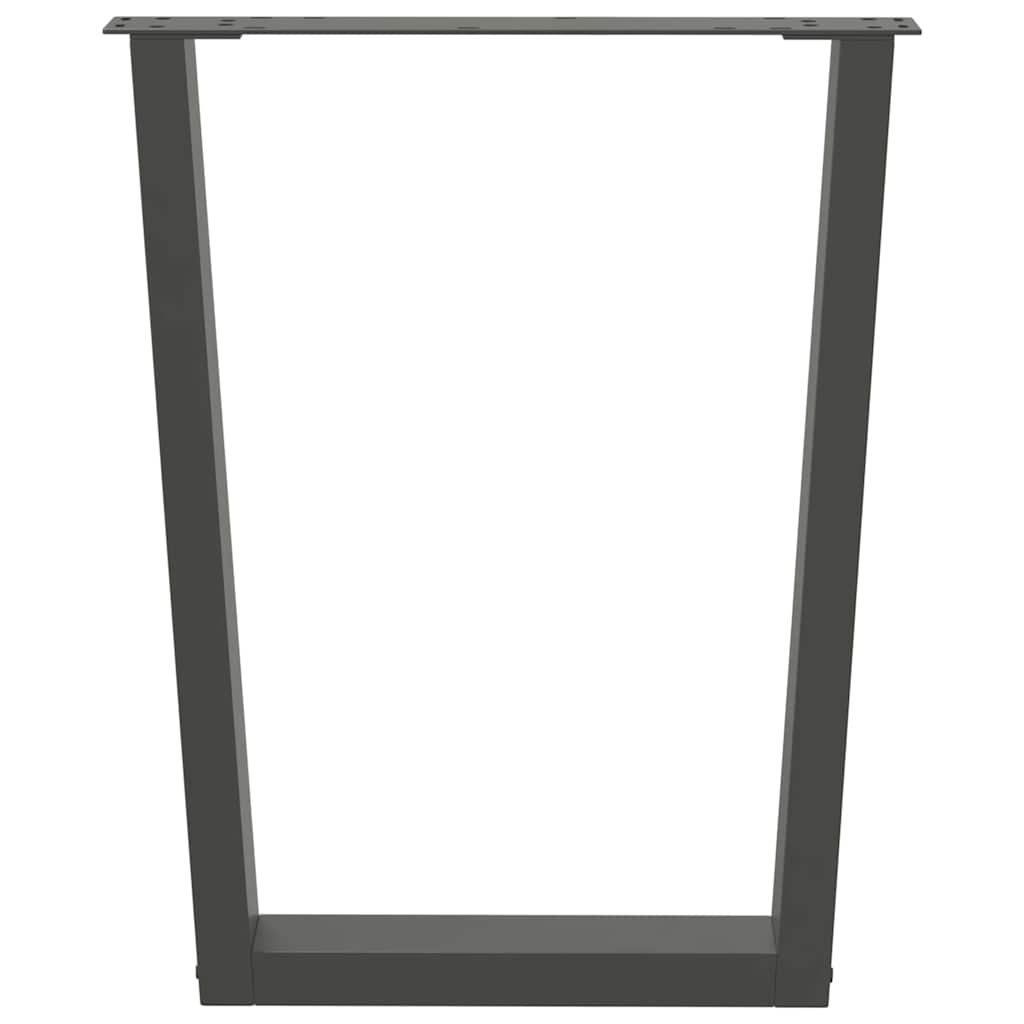 vidaXL Picioare de masă în formă de V, 2 buc., antracit, 60x(72-73,3) cm, oțel