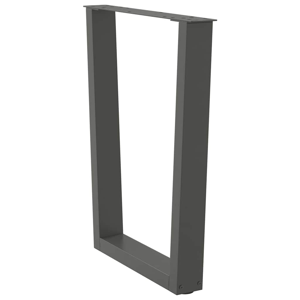 vidaXL Picioare de masă în formă de V, 2 buc., antracit, 60x(72-73,3) cm, oțel