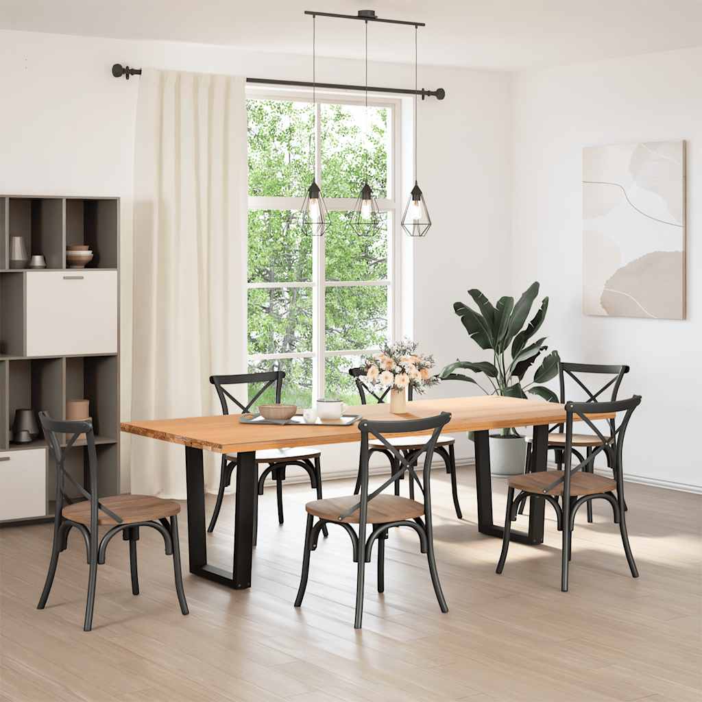 vidaXL Picioare de masă în formă de V, 2 buc., negru, 70x(72-73,3) cm, oțel vidaXL Picioare de masă în formă de V, 2 buc., negru, 70x(72-73,3) cm, oțel