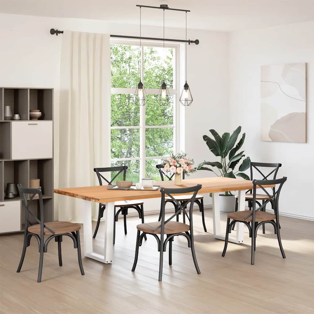 vidaXL Picioare de masă în formă de V, 2 buc., alb, 70x(72-73,3) cm, oțel vidaXL Picioare de masă în formă de V, 2 buc., alb, 70x(72-73,3) cm, oțel