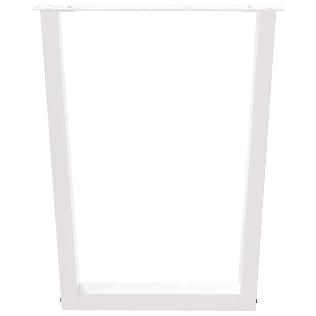 vidaXL Picioare de masă în formă de V, 2 buc., alb, 70x(72-73,3) cm, oțel vidaXL Picioare de masă în formă de V, 2 buc., alb, 70x(72-73,3) cm, oțel