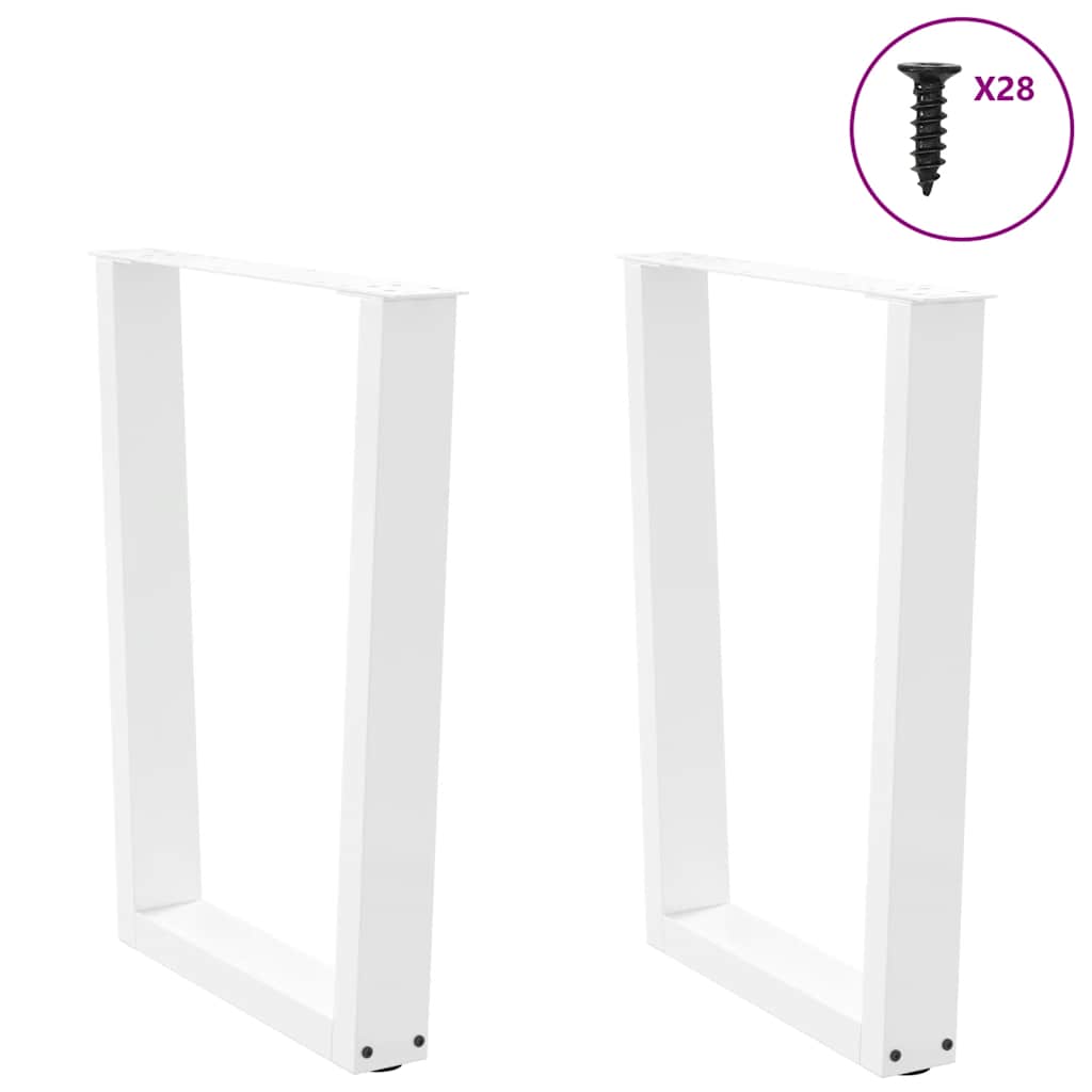 vidaXL Picioare de masă în formă de V, 2 buc., alb, 70x(72-73,3) cm, oțel vidaXL Picioare de masă în formă de V, 2 buc., alb, 70x(72-73,3) cm, oțel