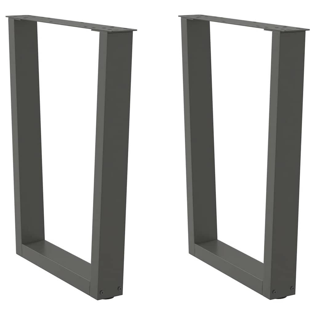vidaXL Picioare de masă în formă de V, 2 buc., antracit, 70x(72-73,3) cm, oțel vidaXL Picioare de masă în formă de V, 2 buc., antracit, 70x(72-73,3) cm, oțel