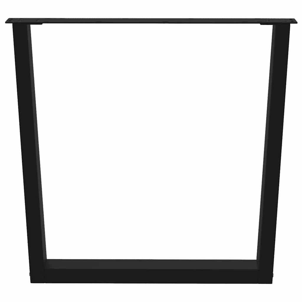 vidaXL Picioare de masă în formă de V, 2 buc., negru, 80x(72-73,3) cm, oțel