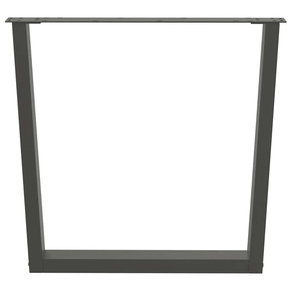 vidaXL Picioare de masă în formă de V, 2 buc., antracit, 80x(72-73,3) cm, oțel vidaXL Picioare de masă în formă de V, 2 buc., antracit, 80x(72-73,3) cm, oțel