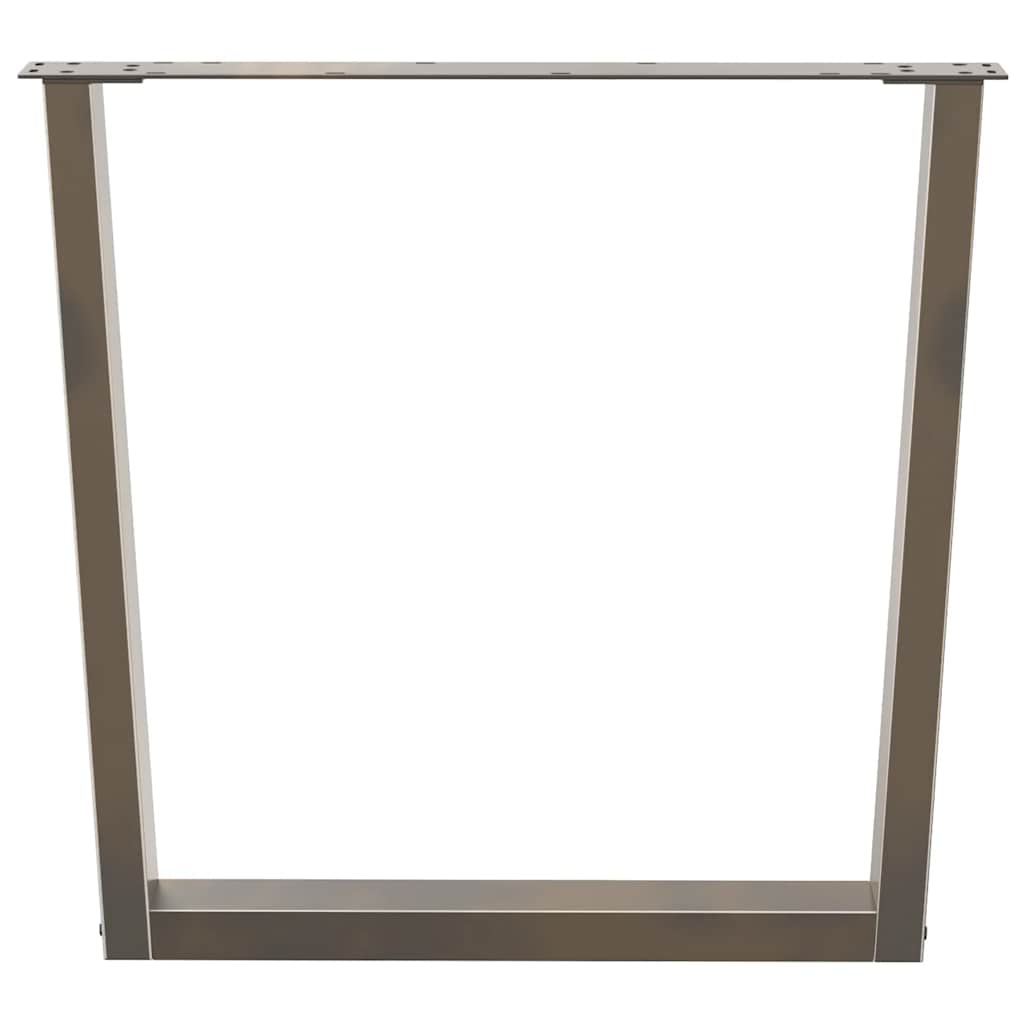 vidaXL Picioare de masă în formă de V, 2 buc., oțel natural, 80x(72-73,3) cm vidaXL Picioare de masă în formă de V, 2 buc., oțel natural, 80x(72-73,3) cm