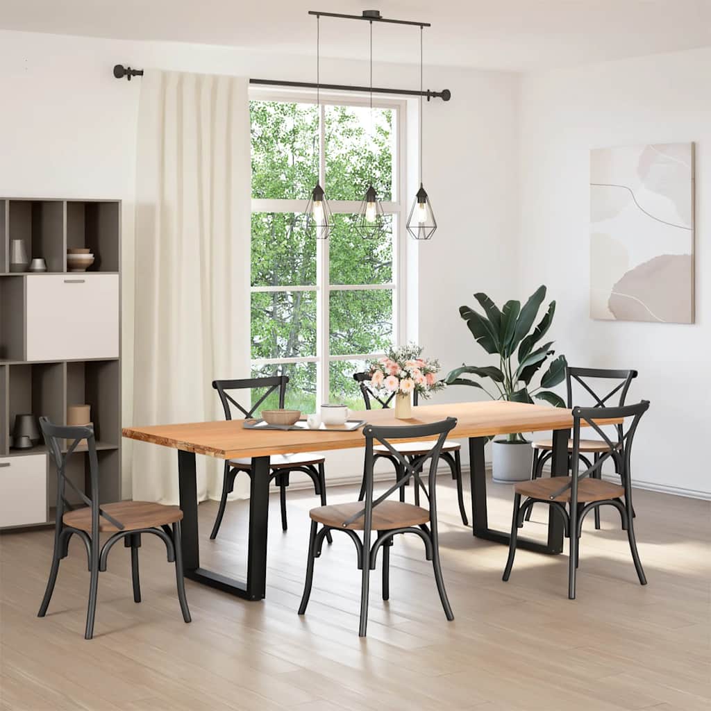 vidaXL Picioare de masă în formă de V, 2 buc., negru, 90x(72-73,3) cm, oțel vidaXL Picioare de masă în formă de V, 2 buc., negru, 90x(72-73,3) cm, oțel