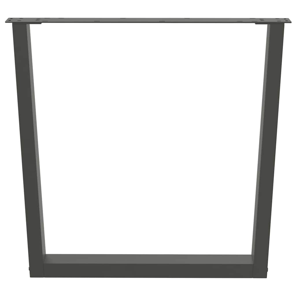 vidaXL Picioare de masă în formă de V, 2 buc., antracit, 90x(72-73,3) cm, oțel