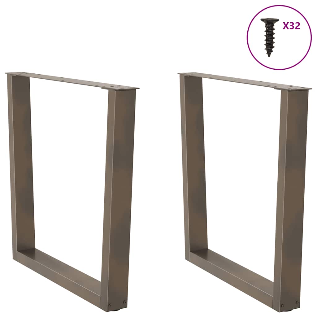 vidaXL Picioare de masă în formă de V, 2 buc., oțel natural, 90 x (72-73,3) cm vidaXL Picioare de masă în formă de V, 2 buc., oțel natural, 90 x (72-73,3) cm