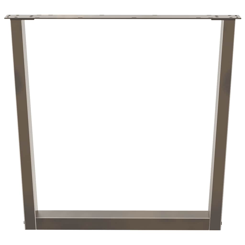 vidaXL Picioare de masă în formă de V, 2 buc., oțel natural, 90 x (72-73,3) cm vidaXL Picioare de masă în formă de V, 2 buc., oțel natural, 90 x (72-73,3) cm