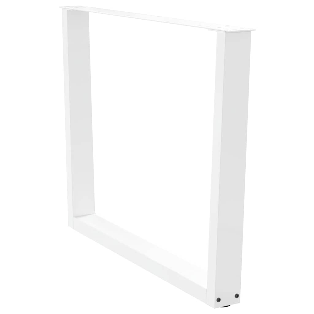 vidaXL Picioare de masă în formă de V, 2 buc., alb, 100 x (72-73,3) cm, oțel