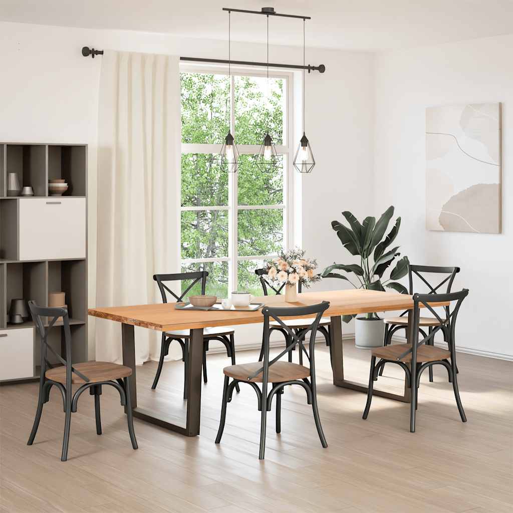 vidaXL Picioare de masă în formă de V, 2 buc., antracit, 100x(72-73,3) cm, oțel