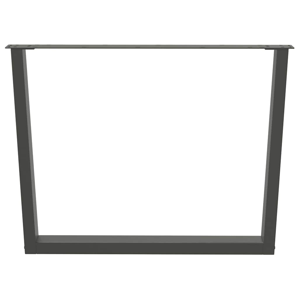 vidaXL Picioare de masă în formă de V, 2 buc., antracit, 100x(72-73,3) cm, oțel