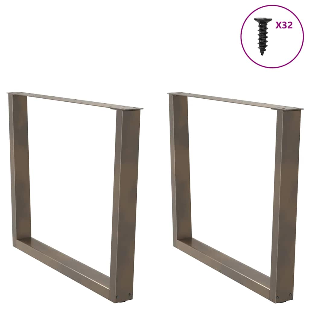 vidaXL Picioare de masă în formă de V, 2 buc., oțel natural, 100 x (72-73,3) cm vidaXL Picioare de masă în formă de V, 2 buc., oțel natural, 100 x (72-73,3) cm