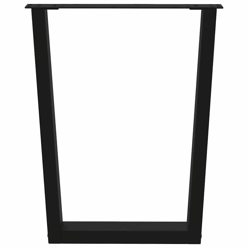 vidaXL Picioare de masă în formă de V, 3 buc., negru, 70x (72-73,3) cm, oțel