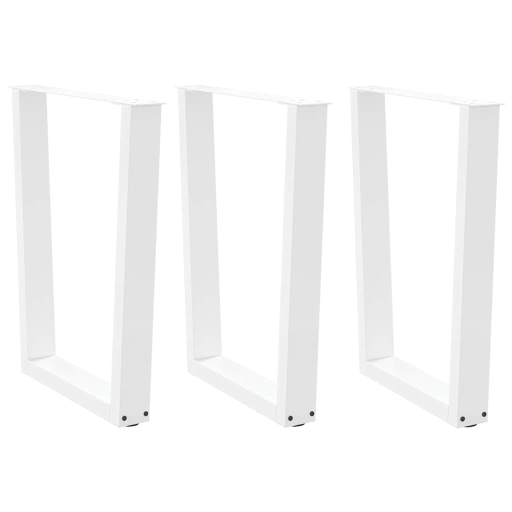 vidaXL Picioare de masă în formă de V, 3 buc., alb, 70x (72-73,3) cm, oțel vidaXL Picioare de masă în formă de V, 3 buc., alb, 70x (72-73,3) cm, oțel