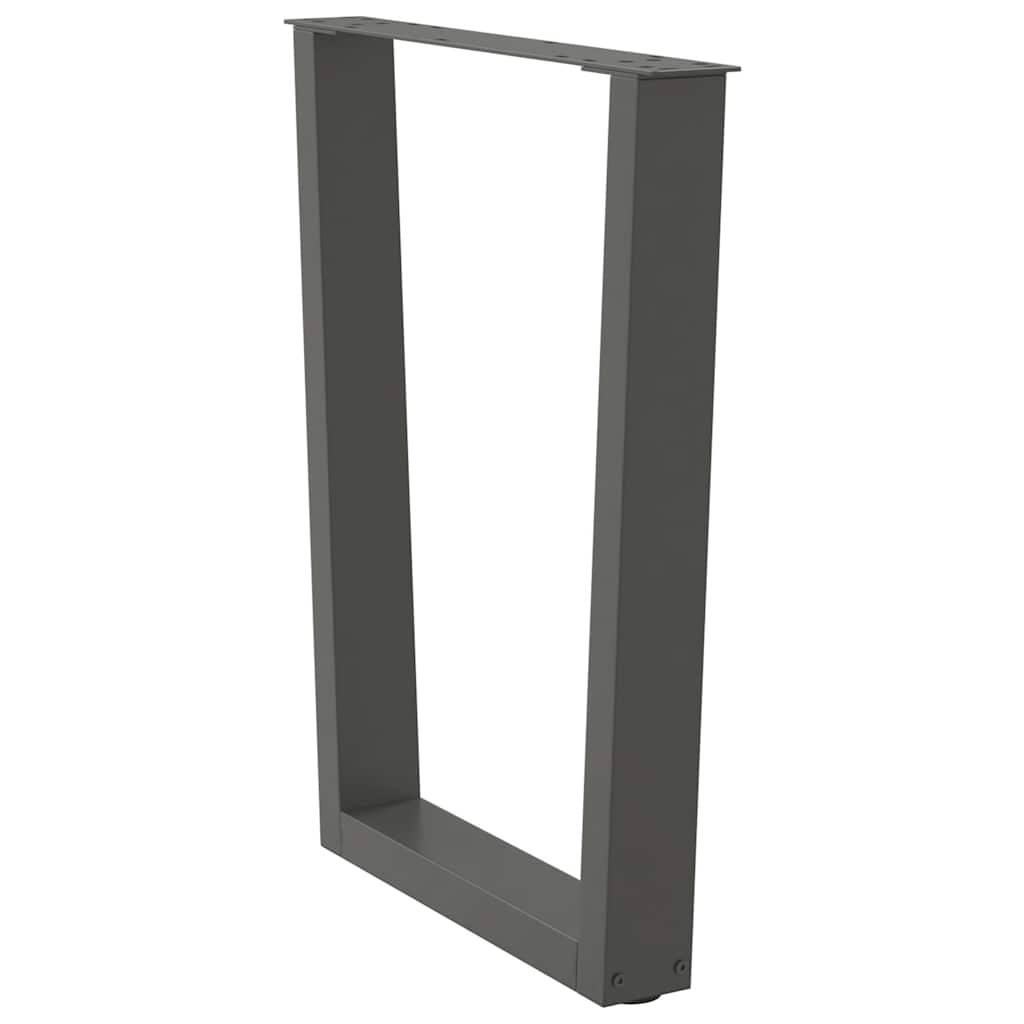 vidaXL Picioare de masă în formă de V, 3 buc., antracit, 70x(72-73,3) cm, oțel
