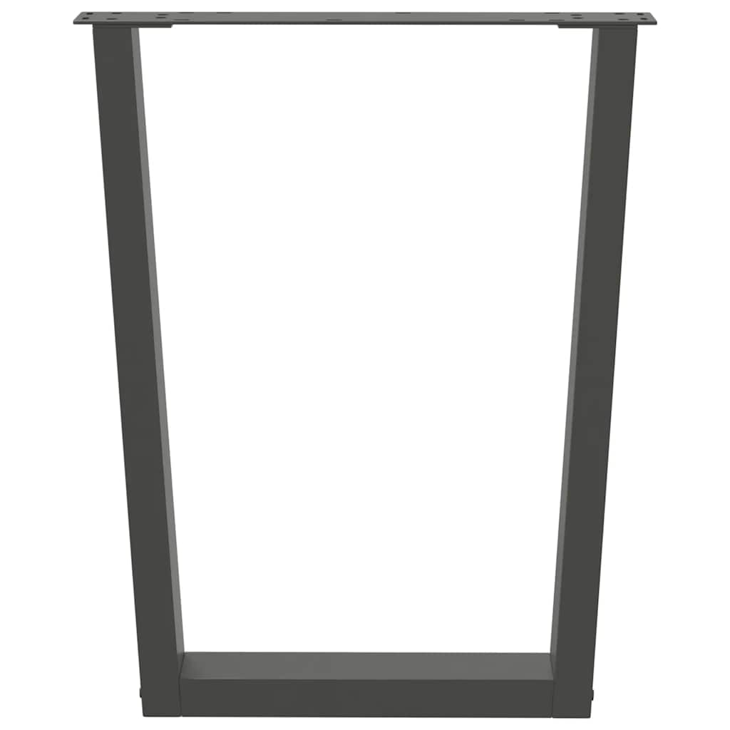 vidaXL Picioare de masă în formă de V, 3 buc., antracit, 70x(72-73,3) cm, oțel