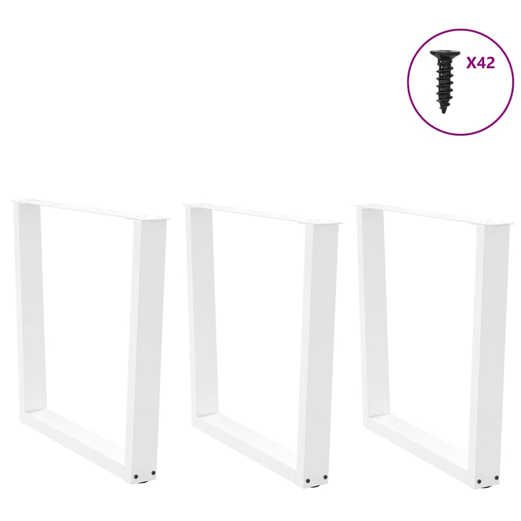 vidaXL Picioare de masă în formă de V, 3 buc., alb, 80x(72-73,3) cm, oțel vidaXL Picioare de masă în formă de V, 3 buc., alb, 80x(72-73,3) cm, oțel