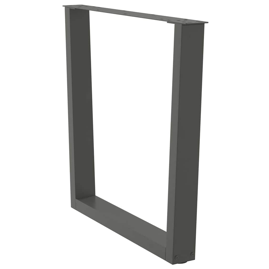 vidaXL Picioare de masă în formă de V, 3 buc., antracit, 80x(72-73,3) cm, oțel