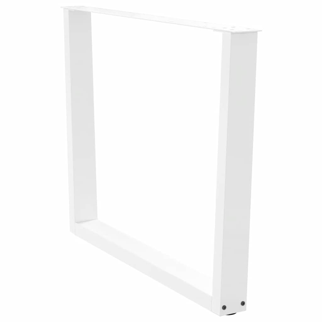vidaXL Picioare de masă în formă de V, 3 buc., alb, 100 x (72-73,3) cm, oțel