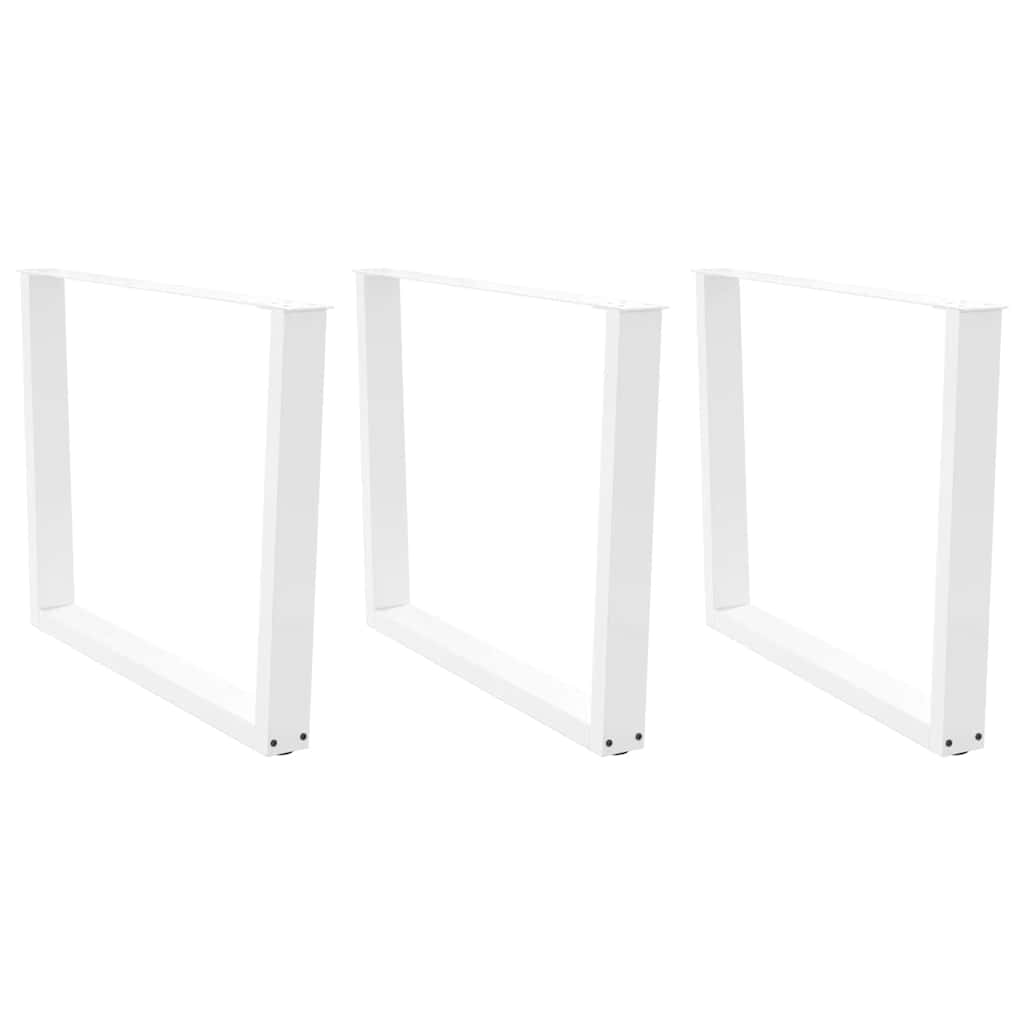 vidaXL Picioare de masă în formă de V, 3 buc., alb, 100 x (72-73,3) cm, oțel