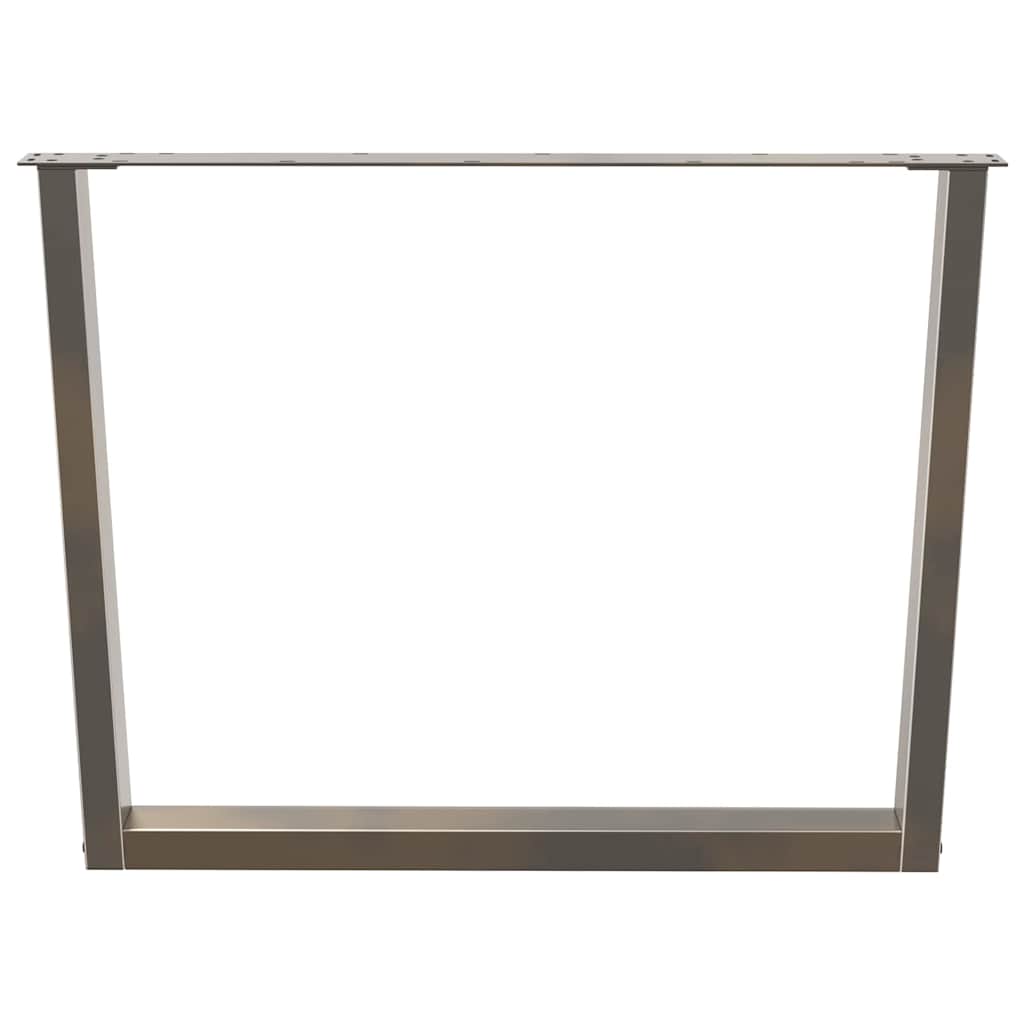 vidaXL Picioare de masă în formă de V, 3 buc., oțel natural, 100 x (72-73,3) cm