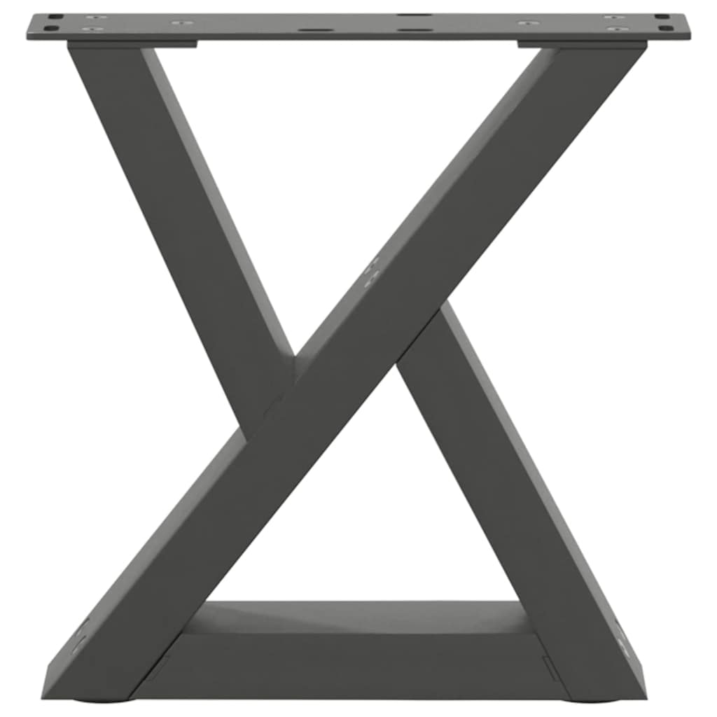 vidaXL Picioare pentru măsuță de cafea, 2 buc., antracit, 30x(30-31,3) cm, oțel