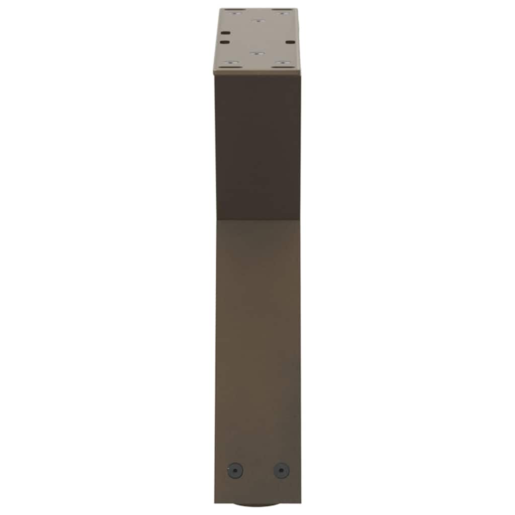 vidaXL Picioare pentru măsuță de cafea, 2 buc., oțel natural, 30x(30-31,3) cm