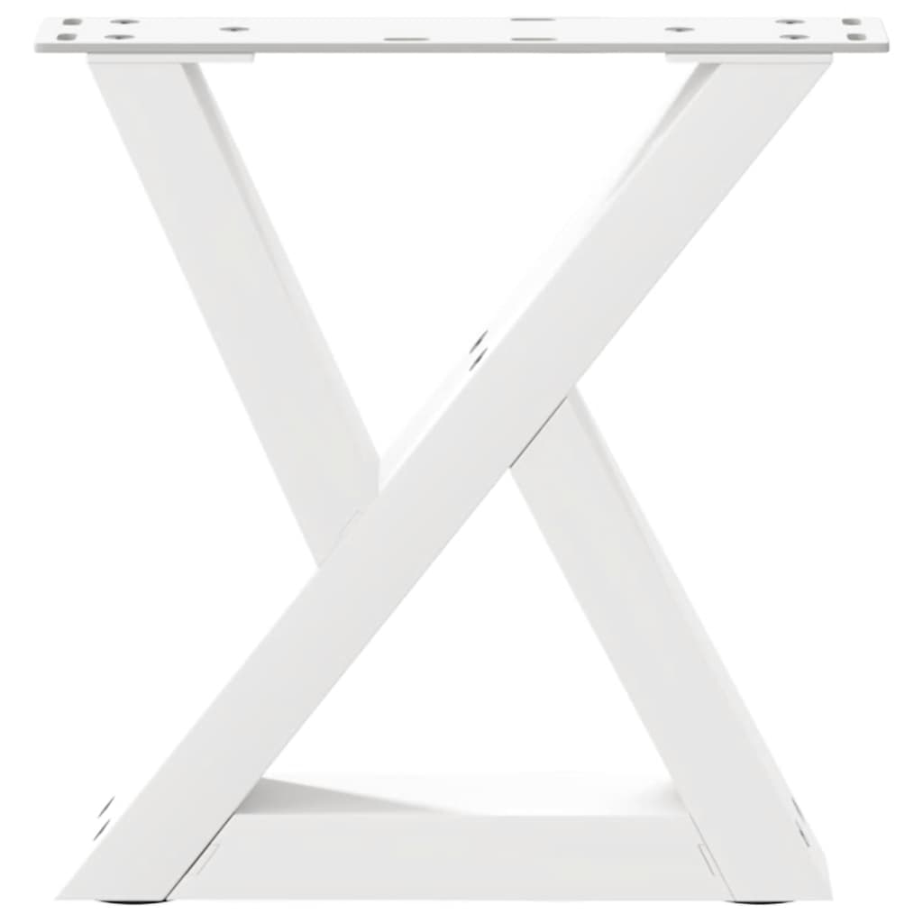 vidaXL Picioare pentru măsuță de cafea, 2 buc., alb, 40x(30-31,3) cm, oțel