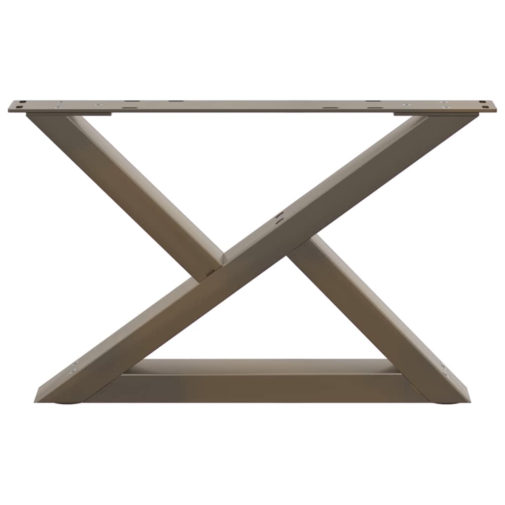 vidaXL Picioare pentru măsuță de cafea, 2 buc., oțel natural, 50x(30-31,3) cm vidaXL Picioare pentru măsuță de cafea, 2 buc., oțel natural, 50x(30-31,3) cm