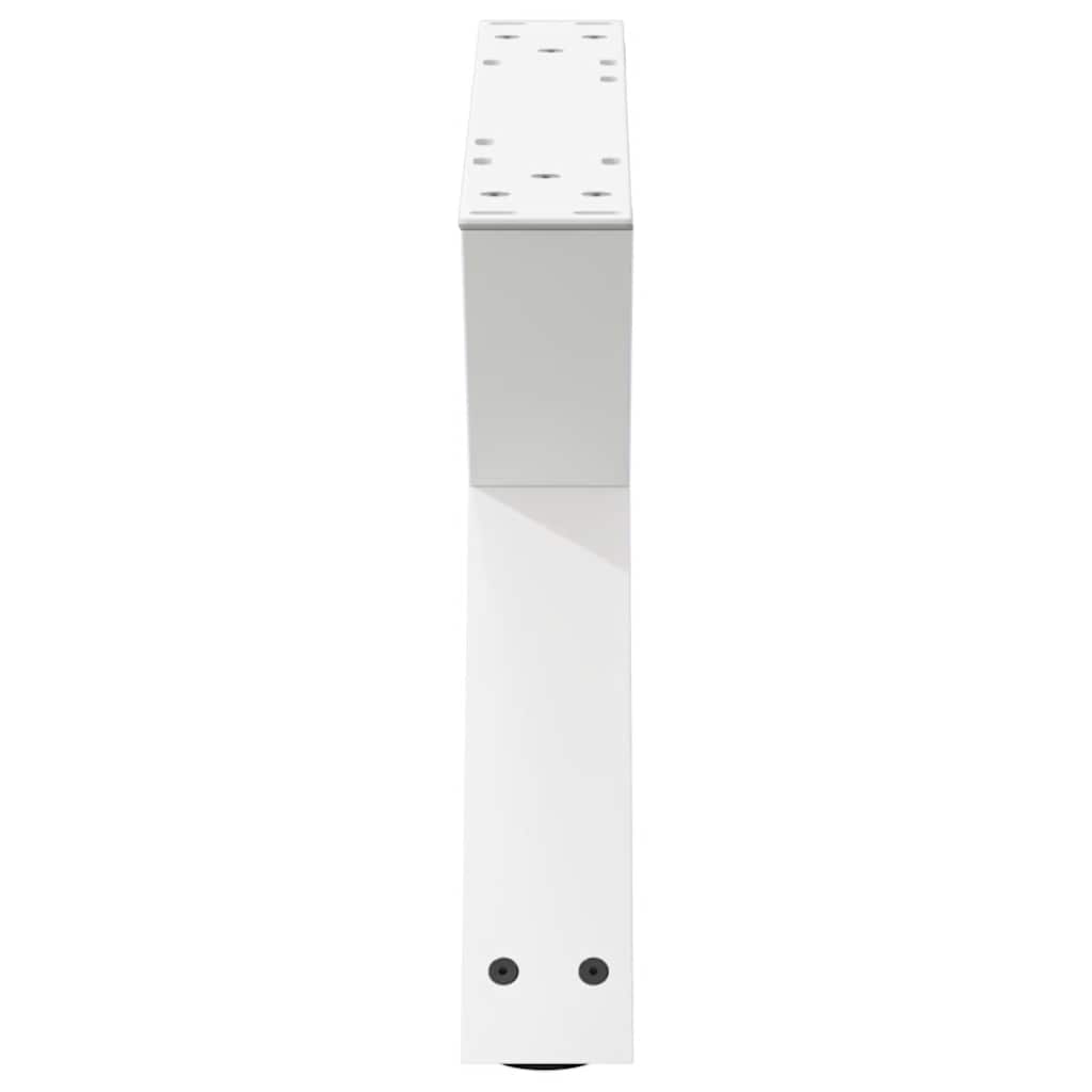 vidaXL Picioare pentru măsuță de cafea, 2 buc., alb, 60x(30-31,3) cm, oțel
