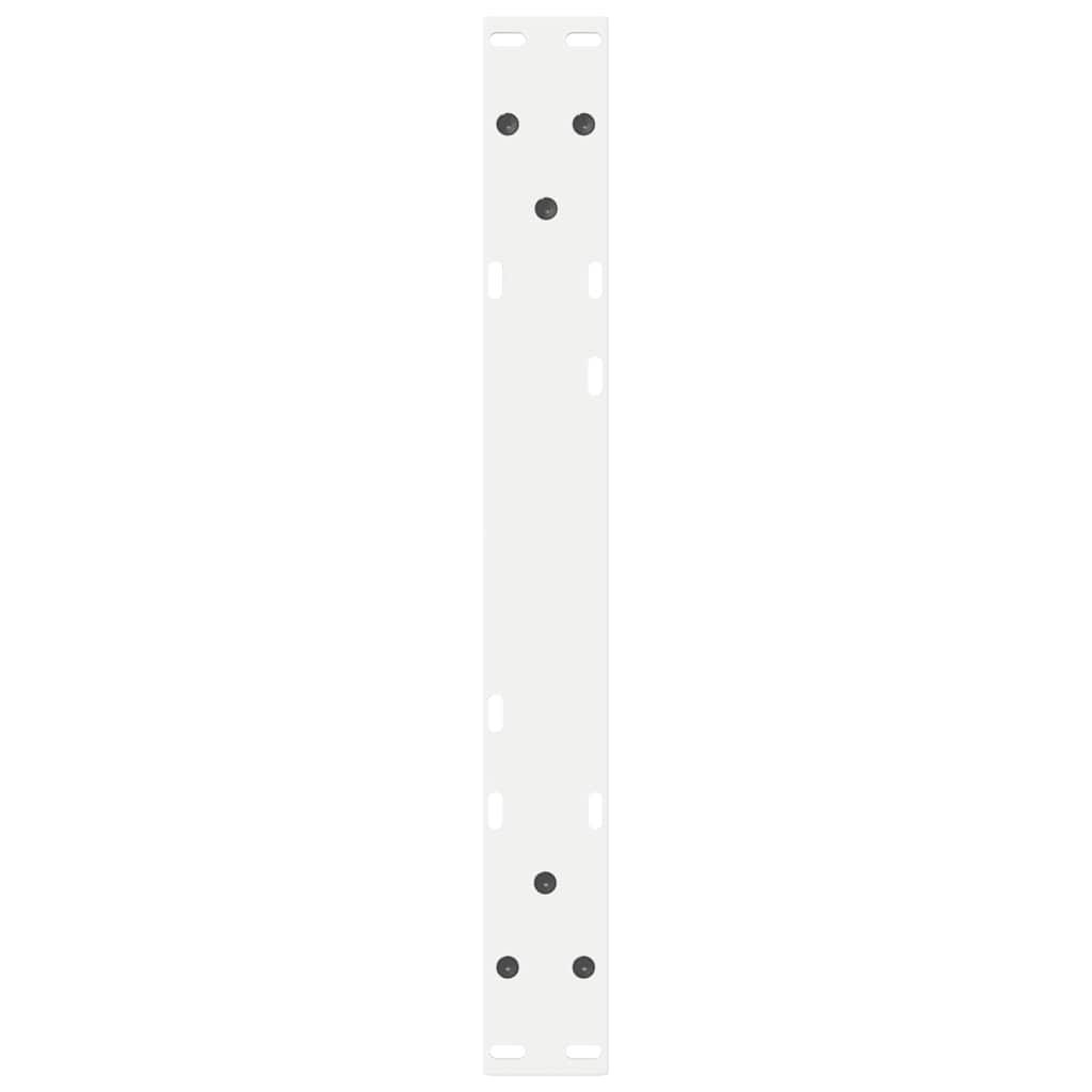 vidaXL Picioare pentru măsuță de cafea, 2 buc., alb, 60x(30-31,3) cm, oțel