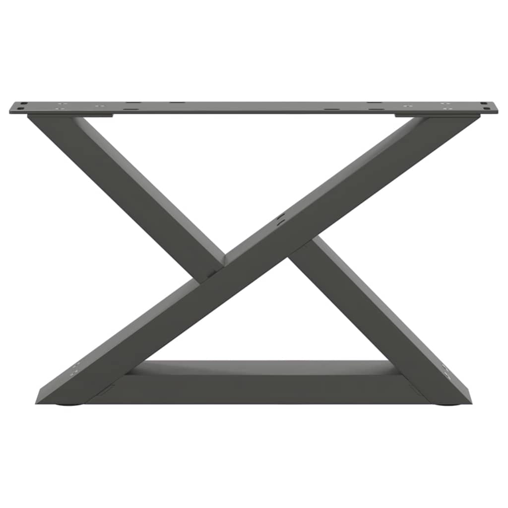 vidaXL Picioare pentru măsuță de cafea, 2 buc., antracit, 60x(30-31,3) cm, oțel vidaXL Picioare pentru măsuță de cafea, 2 buc., antracit, 60x(30-31,3) cm, oțel