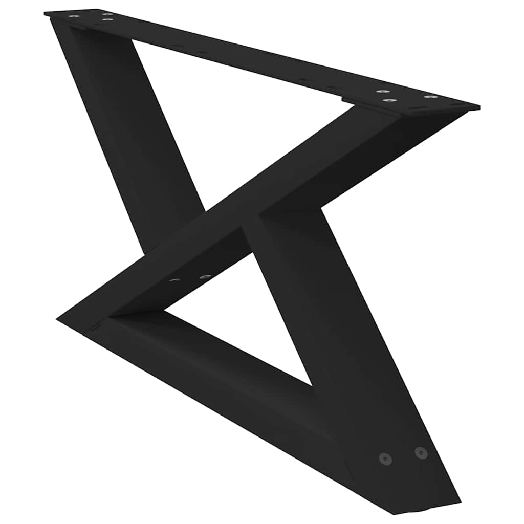 vidaXL Picioare pentru măsuță de cafea, 2 buc., negru, 70x(30-31,3) cm, oțel vidaXL Picioare pentru măsuță de cafea, 2 buc., negru, 70x(30-31,3) cm, oțel