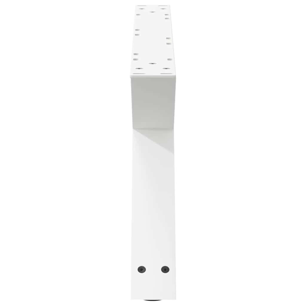 vidaXL Picioare pentru măsuță de cafea, 2 buc., alb, 70x(30-31,3) cm, oțel