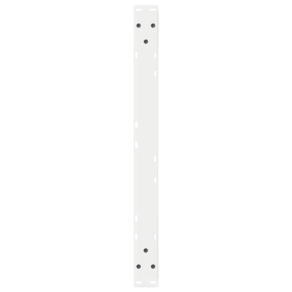 vidaXL Picioare pentru măsuță de cafea, 2 buc., alb, 70x(30-31,3) cm, oțel